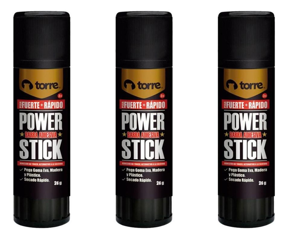 Pegamento, Adhesivo En Barra Power Stick 36grs 3 Unid. Torre-0