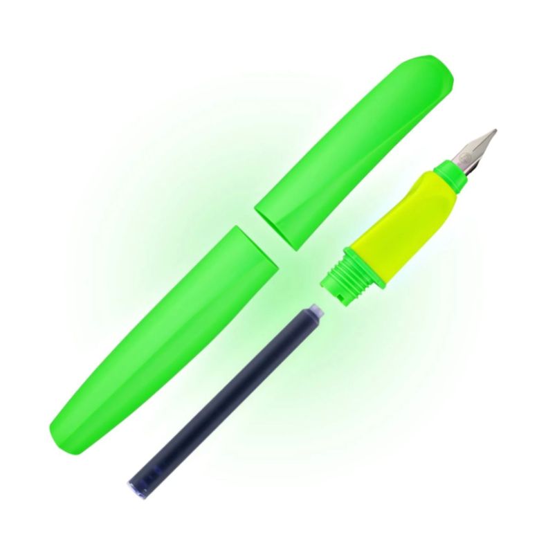 Lapicera Pluma Estilográfica Pelikan Twist Verde Neón-2