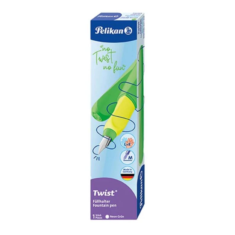 Lapicera Pluma Estilográfica Pelikan Twist Verde Neón-3