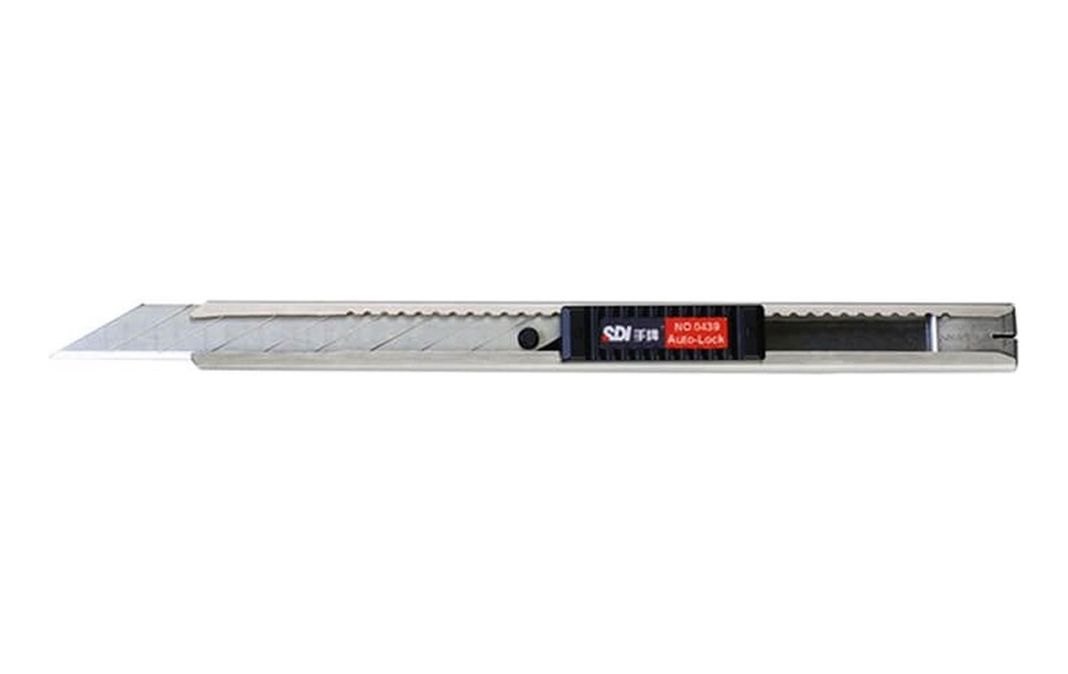 Cuchillo Cartonero 9mm Metálico Angulo 30° Seguro Automatico-0