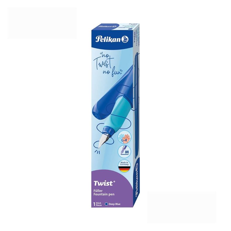 Lapicera Pluma Estilográfica Pelikan Twist Azul-4