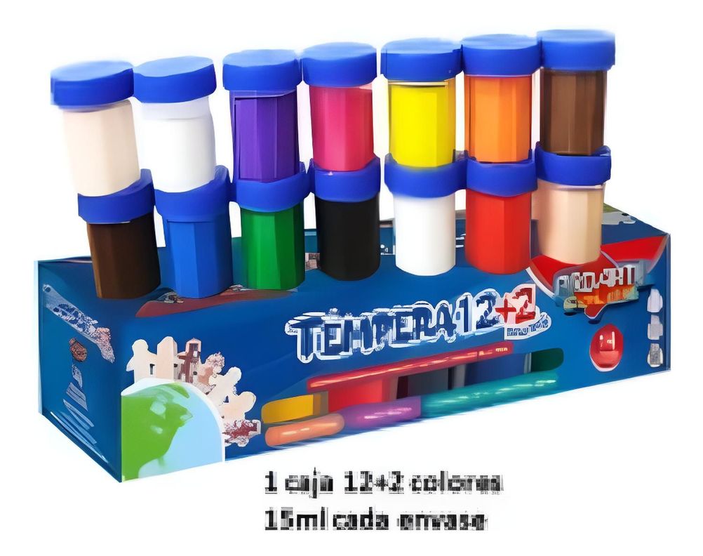 Tempera 12+2 Colores 15 Cc. Proarte-2