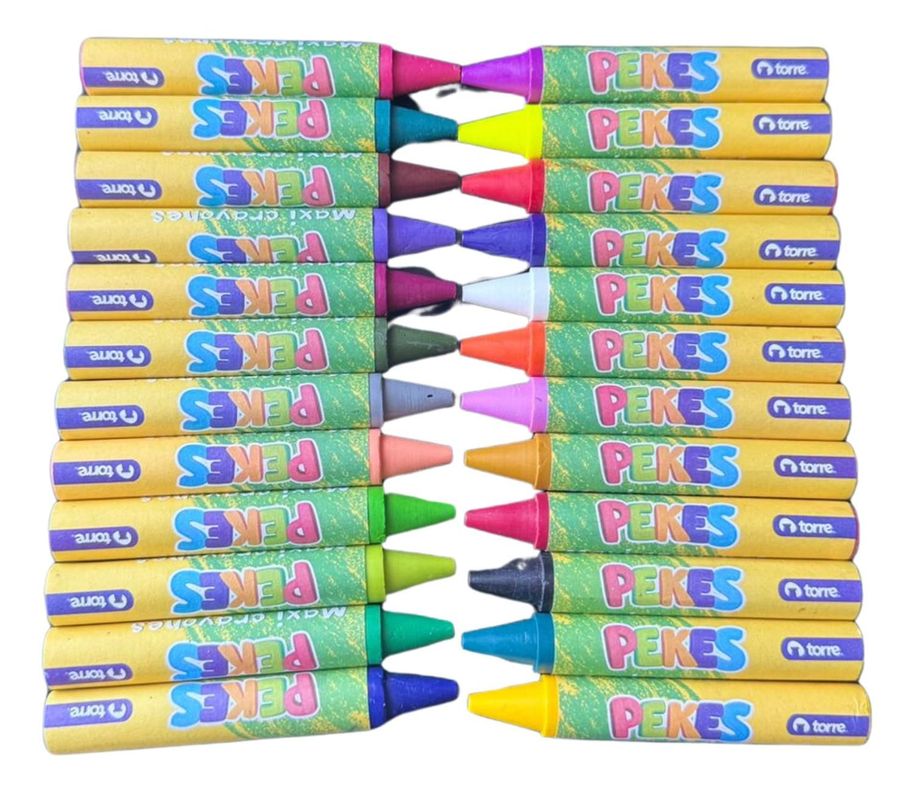 Maxi Crayones De Cera Pekes Jumbo 24 Colores. Torre-2