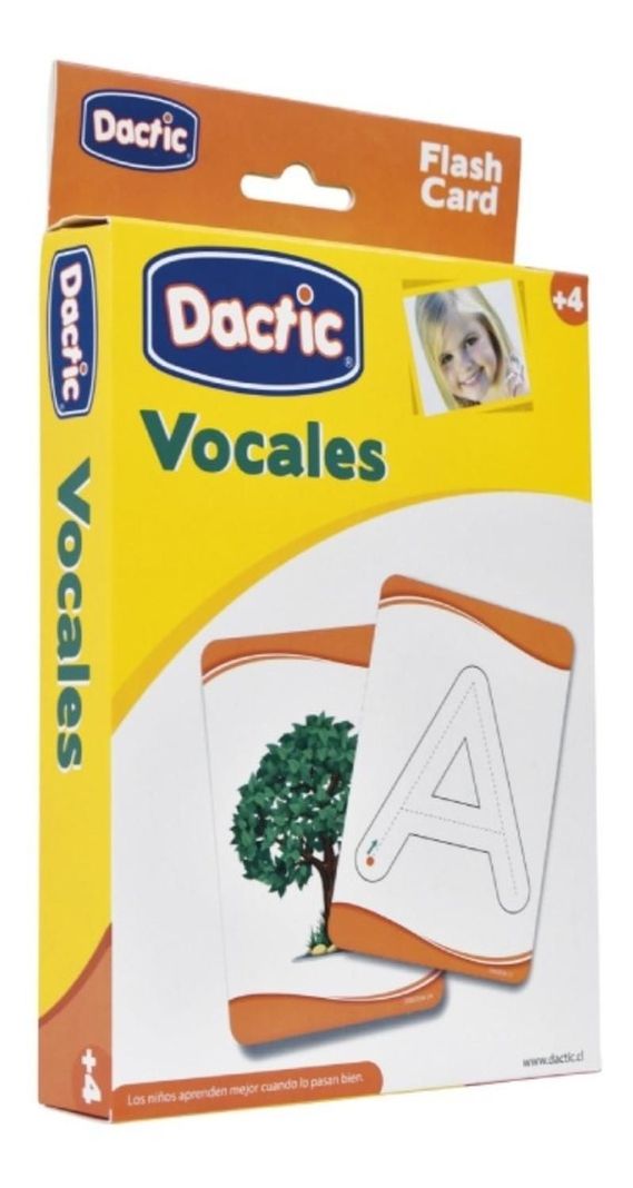 Laminas Didacticas, Flash Card Vocales. Dactic Blanco