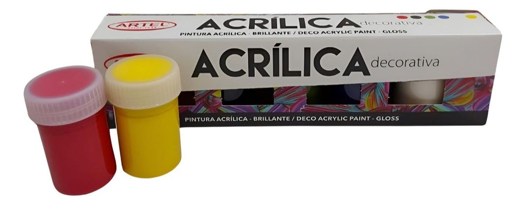 Estuche Pintura Acrílica Decorativa 6 Colores 15ml. Artel-2