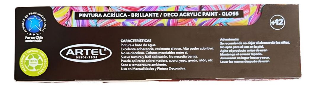 Estuche Pintura Acrílica Decorativa 6 Colores 15ml. Artel-3