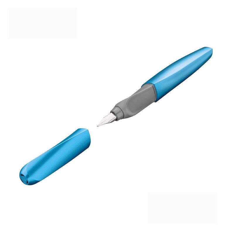 Lapicera Pluma Estilográfica Pelikan Twist Azul Metalizado-1