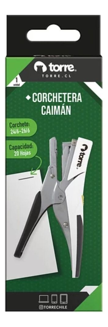 Corchetera Caiman 26/6 20 Hojas. Torre-0