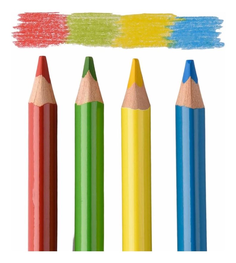 Lápices De 12 Colores Triangulares Jumbo + Sacapunta. Torre-4