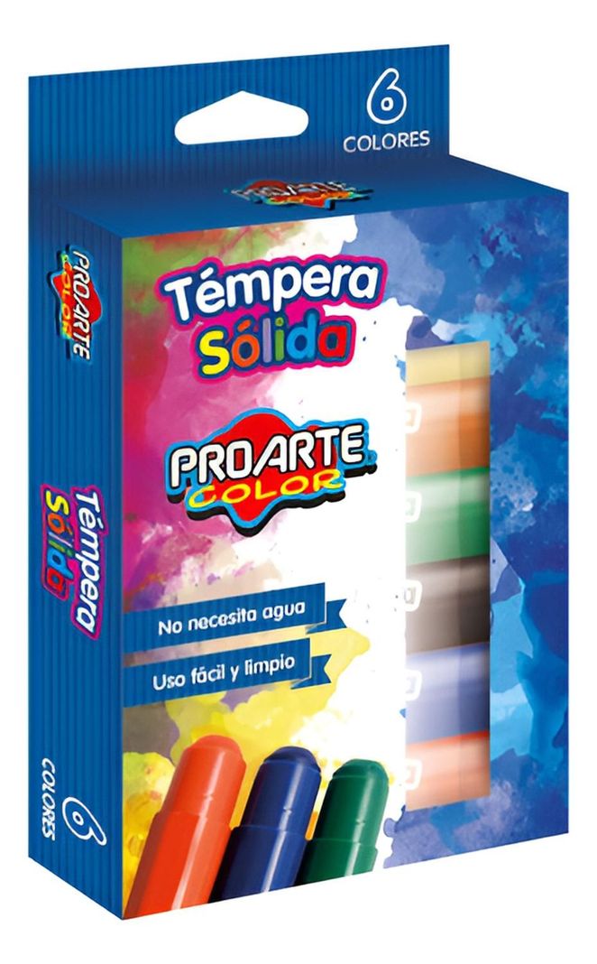 Témpera Sólida 6 Colores. Proarte-0