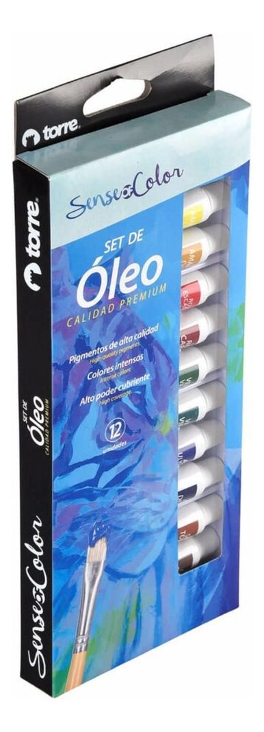 Set De Óleo En Tubo 12 Colores. Torre. Sense Of Color-2