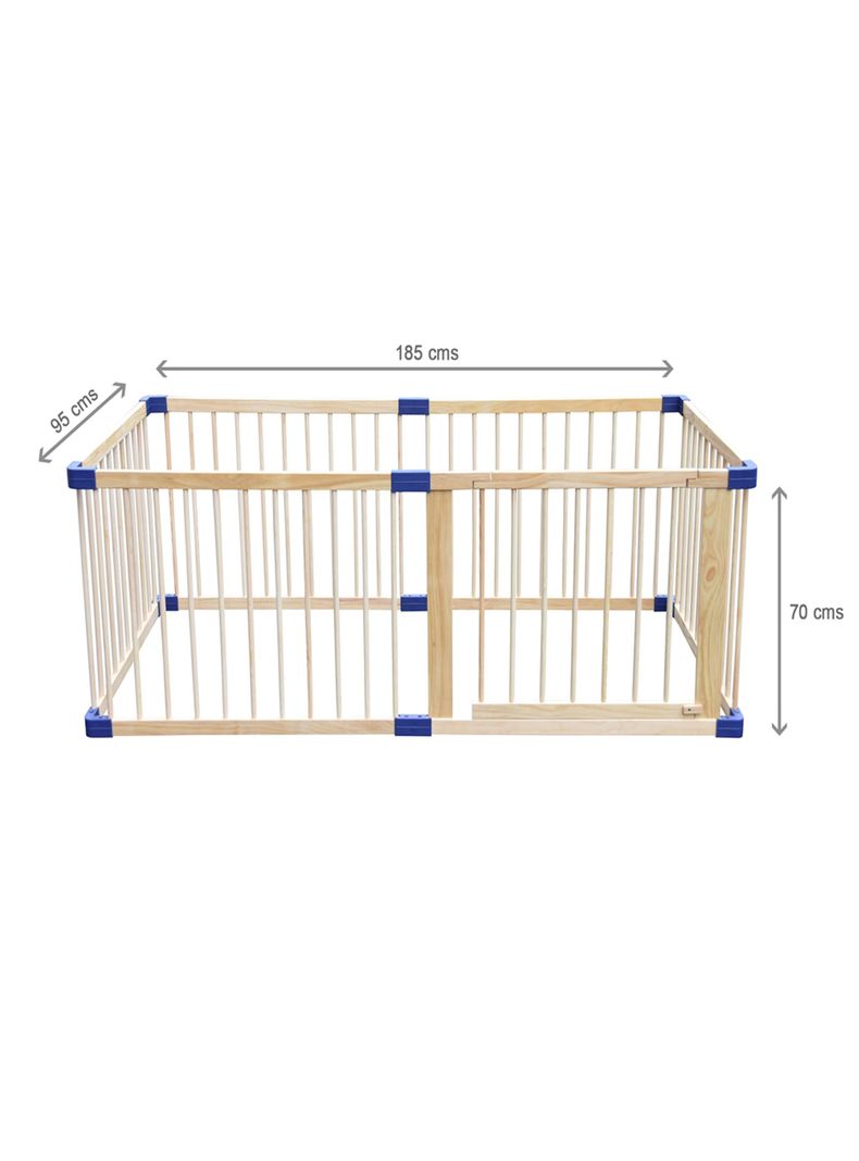 Corral bebe Madera 6 lados 185x95 cms. Altura 70 cms.-3