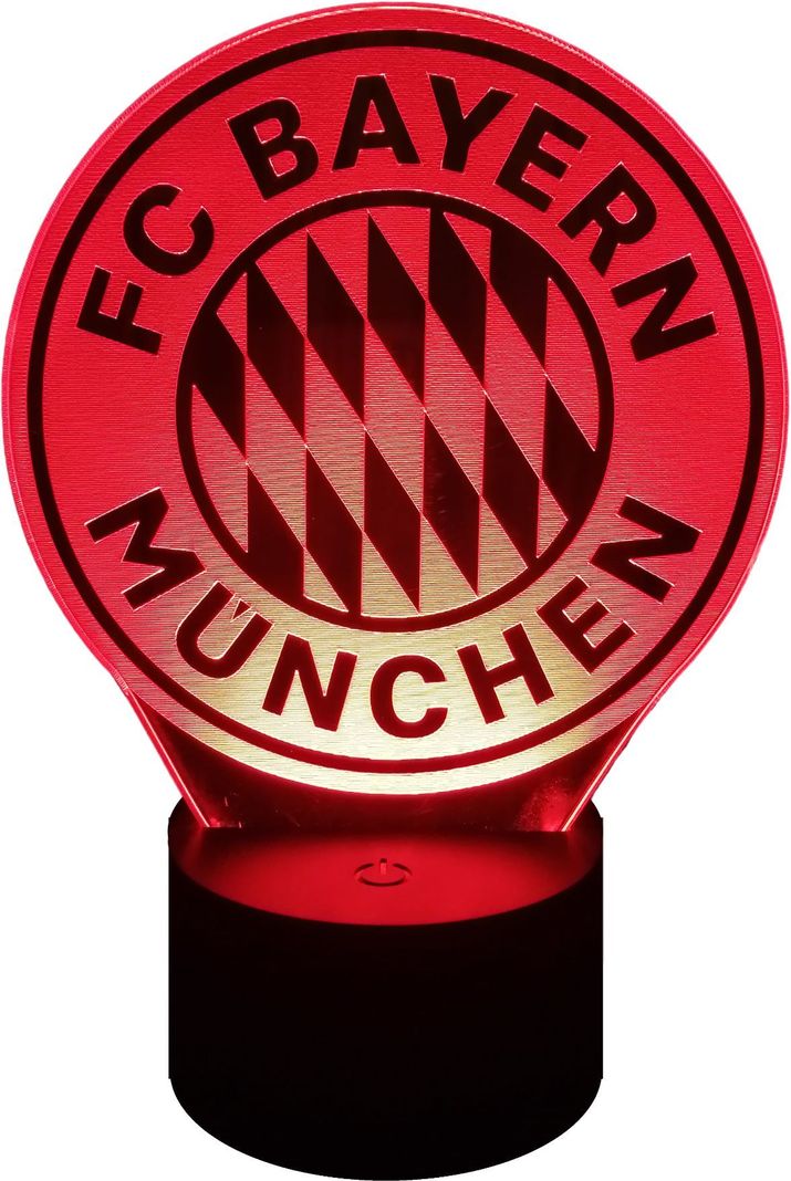 Lámpara ilusión 3D Alemania Bayern de Múnich 7 Colores Led-0