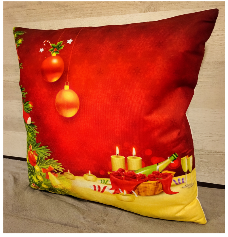 Cojín Felpa 45x45 cm De Navidad Papa Noel Regalos Extra Suave -1