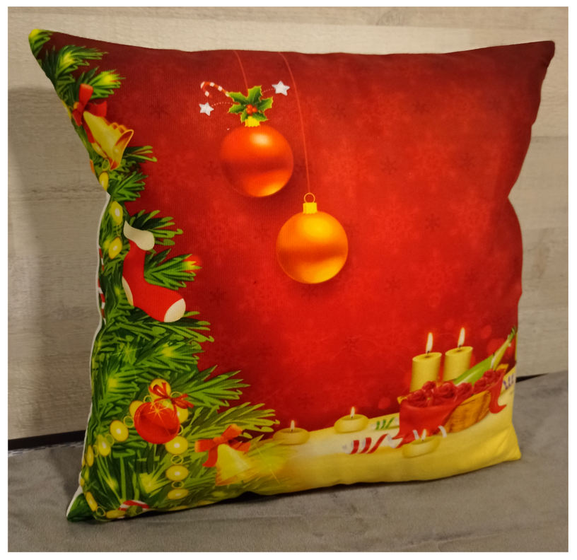 Cojín Felpa 45x45 cm De Navidad Papa Noel Regalos Extra Suave -2