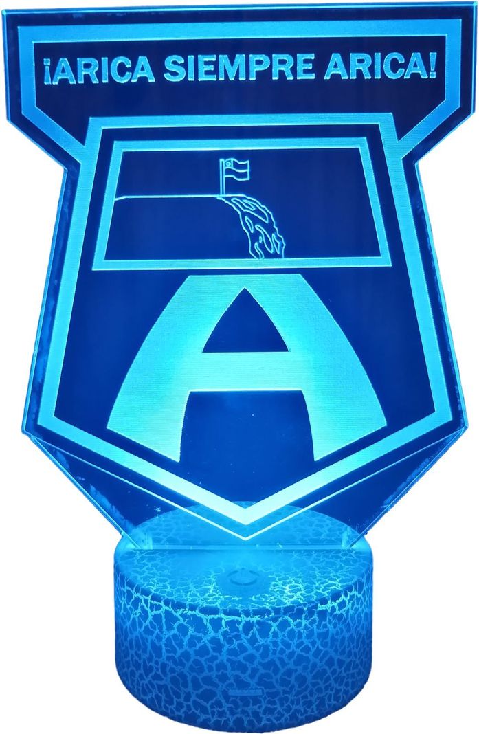 Lámpara ilusión 3D De Insignia Deportes Arica 7 Colores Led Integrados-0