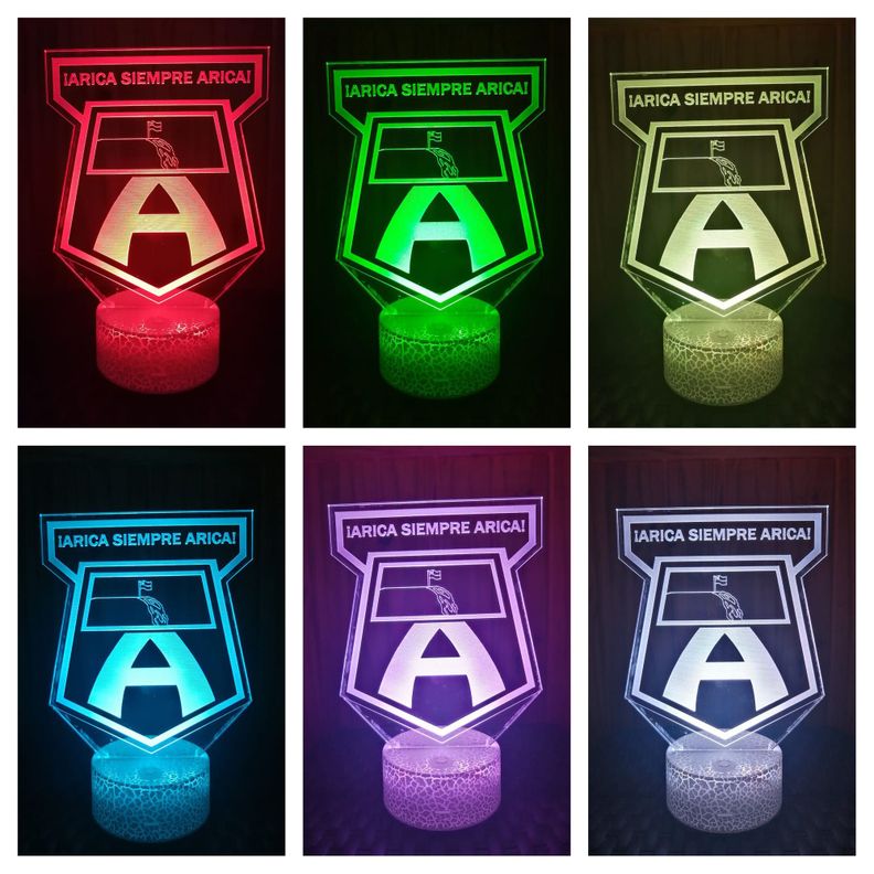 Lámpara ilusión 3D De Insignia Deportes Arica 7 Colores Led Integrados-1