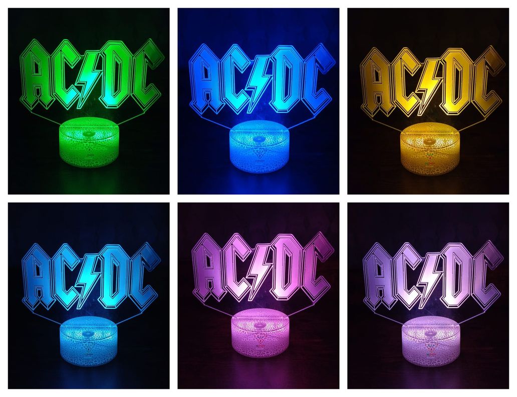 Lámpara ilusión 3D ACDC 7 Colores Led-1