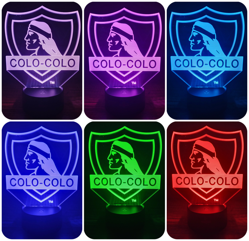 Lámpara ilusión 3D Equipo Colo-Colo 7 Colores Led ColoColo-2