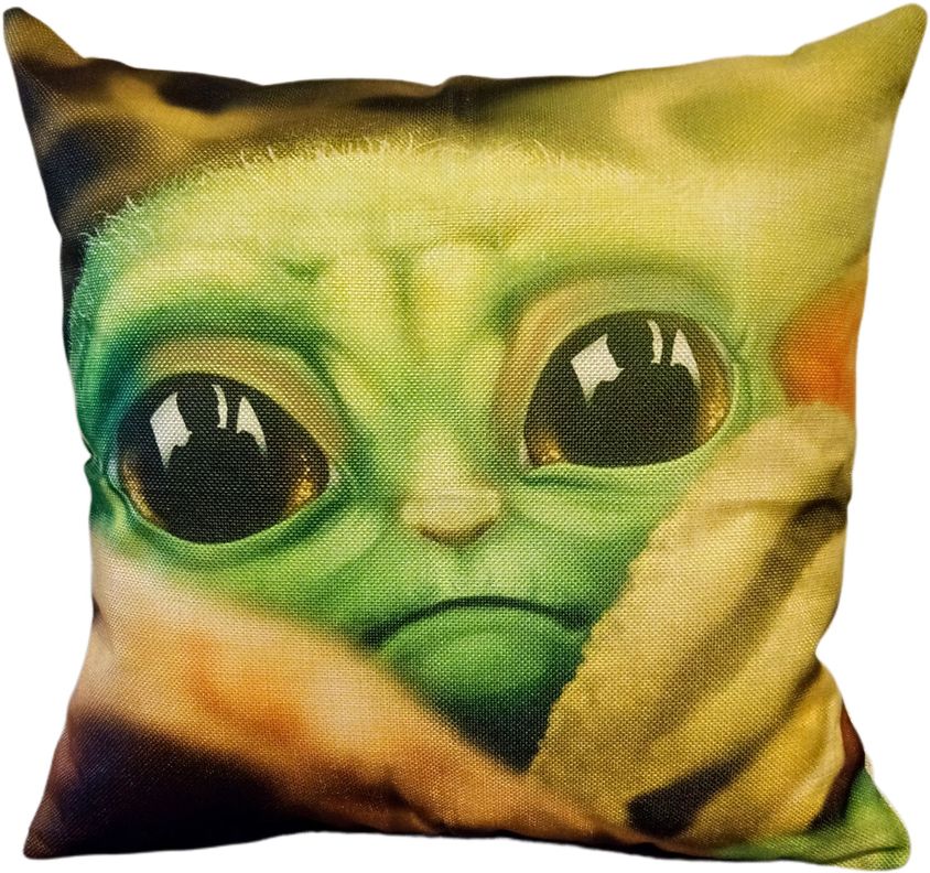 Cojín Felpa 45x45 cm De Bebe Yoda Tierno Extra Suave -0