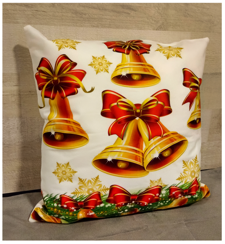 Cojín Felpa 45x45 cm De Campanas de Navidad Extra Suave -2