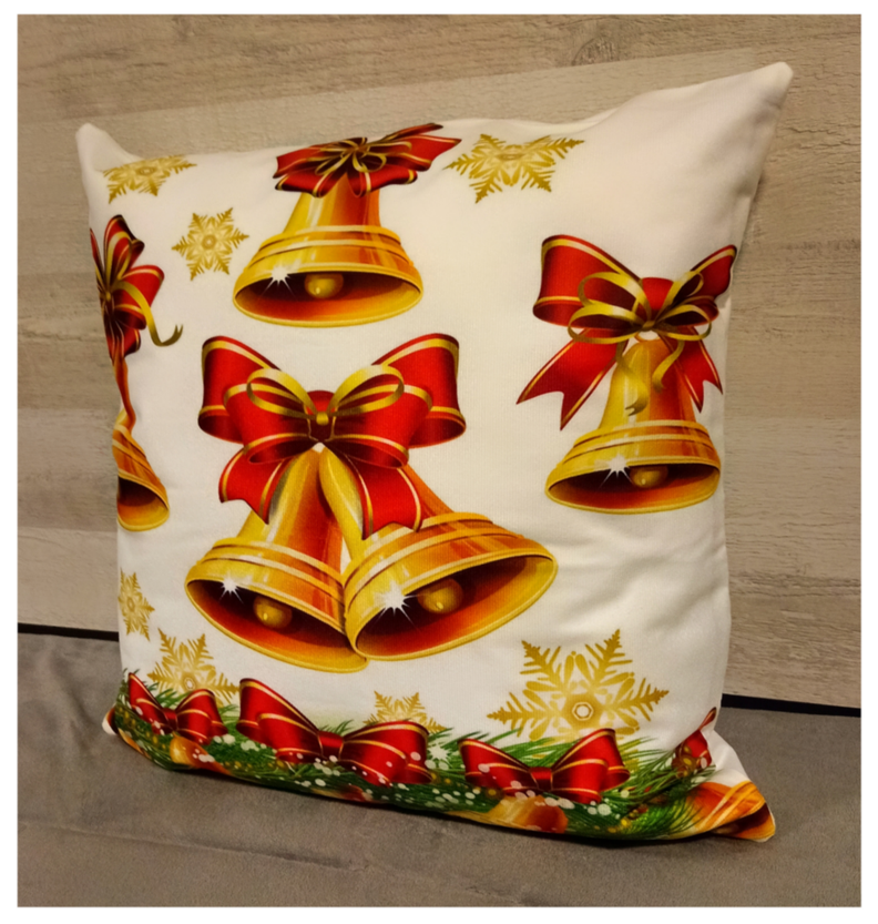 Cojín Felpa 45x45 cm De Campanas de Navidad Extra Suave -1