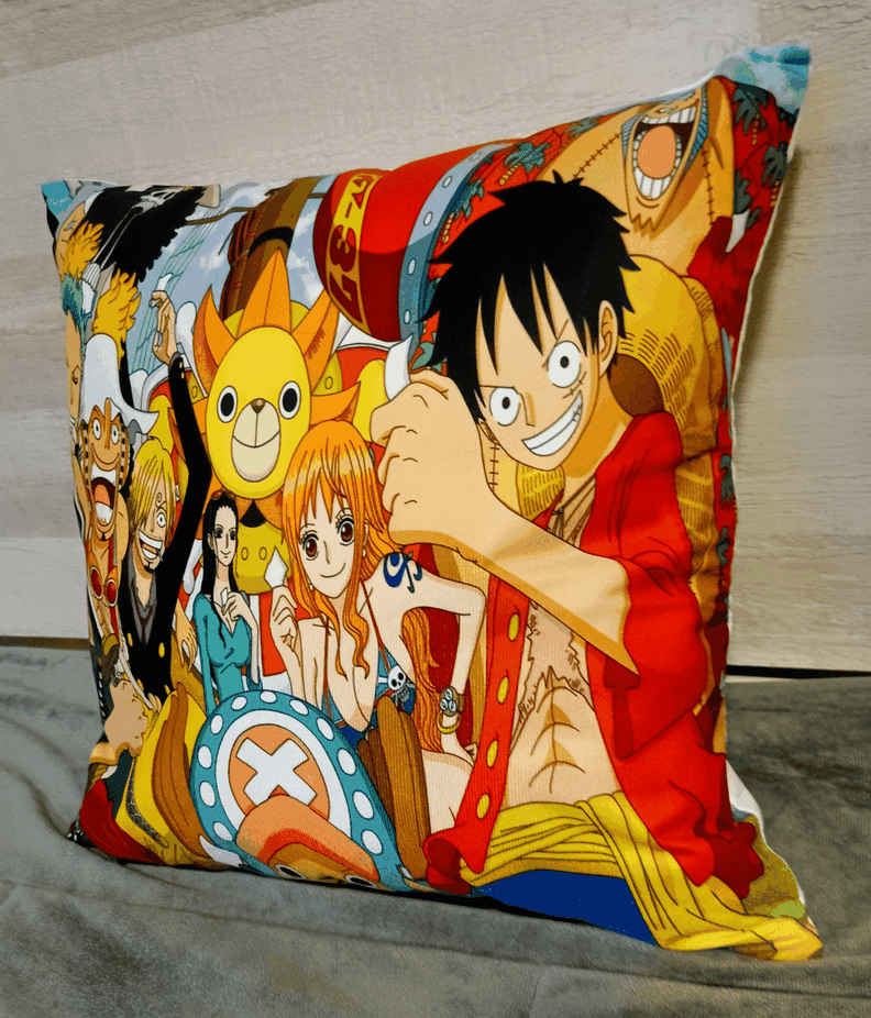Cojín Felpa 45x45 cm De Mugiwaras Luffy Nami Usopp Zoro Extra Suave -1