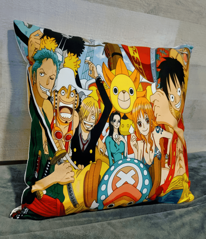 Cojín Felpa 45x45 cm De Mugiwaras Luffy Nami Usopp Zoro Extra Suave -2