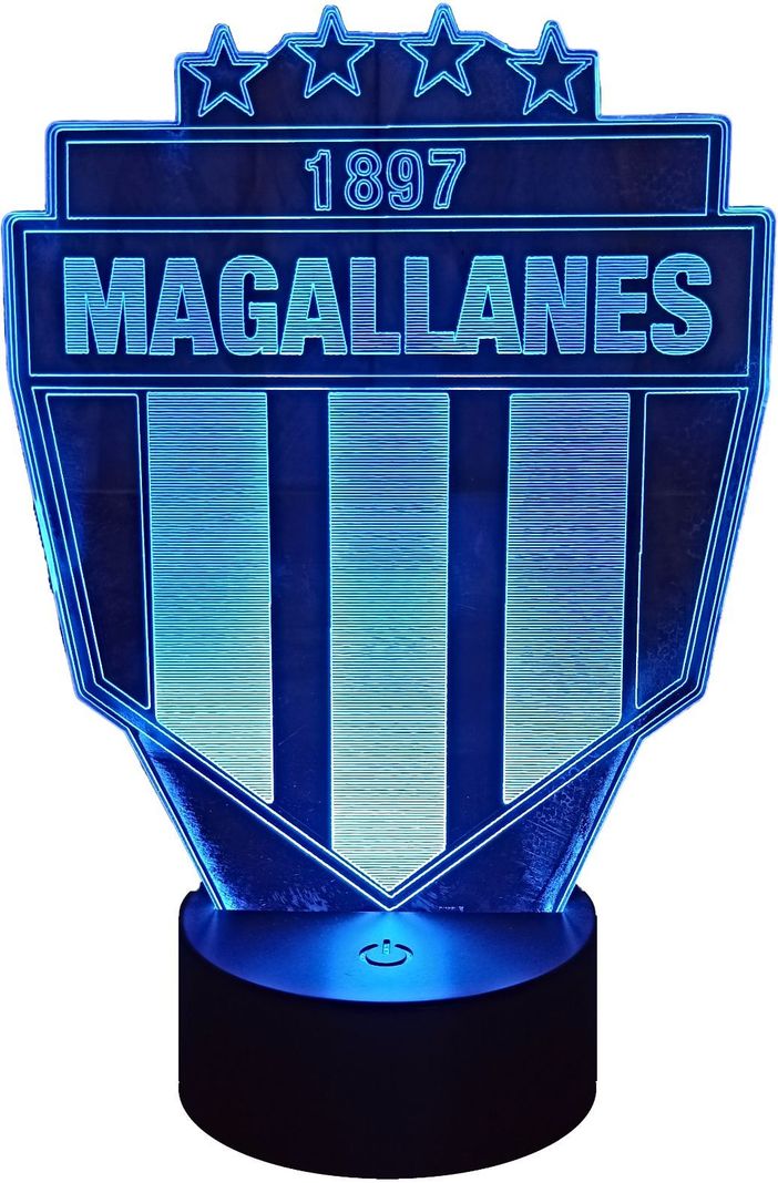 Lámpara ilusión 3D De Insignia Magallanes 7 Colores Led-0