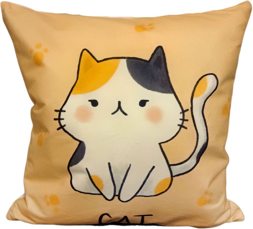 Cojín Felpa 45x45 cm Gato Gatito Cat 45x45 cm -0