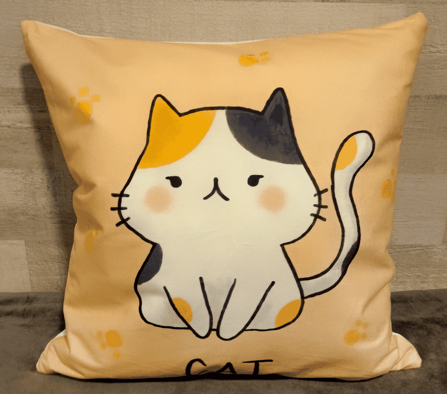 Cojín Felpa 45x45 cm Gato Gatito Cat 45x45 cm -1