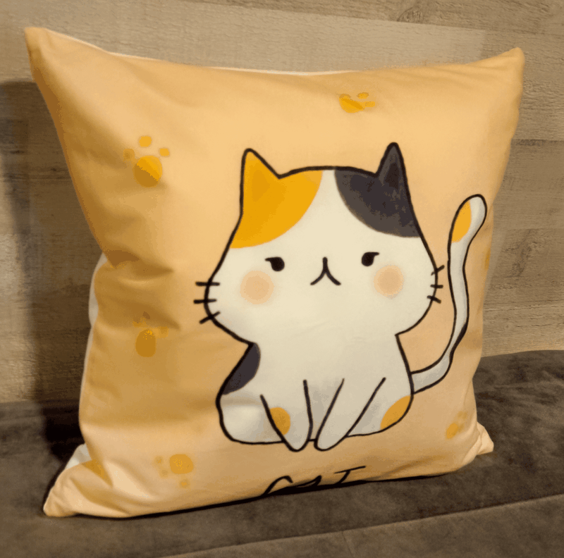 Cojín Felpa 45x45 cm Gato Gatito Cat 45x45 cm -2