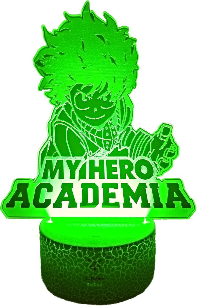 Lámpara ilusión 3D De Izuku Midoriya 7 Colores Led-0