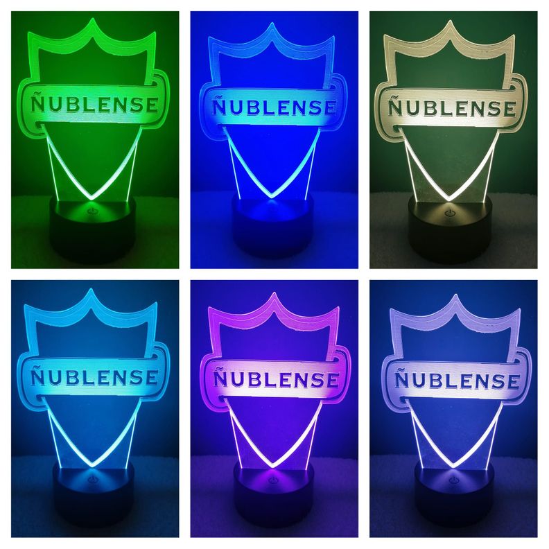 Lámpara ilusión 3D Ñublense 7 colores led-1