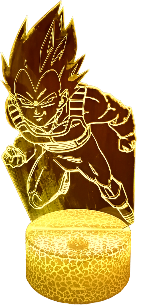 Lámpara ilusión 3D De Vegeta Volando 7 Colores Led Integrados-0