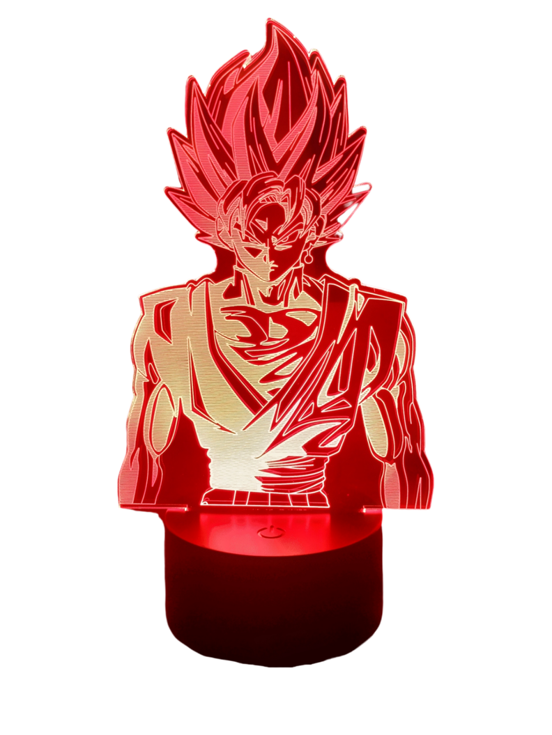 Lámpara ilusión 3D De Goku Black 7 Colores Led-0
