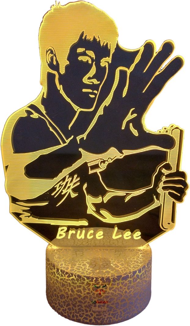 Lámpara ilusión 3D De Bruce Lee 7 Colores Led Integrados-0