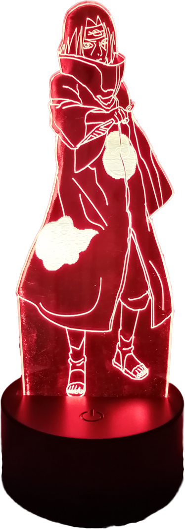 Lámpara ilusión 3D De Uchiha Itachi 7 Colores Led-0