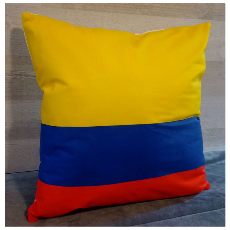 Cojín Felpa 45x45 cm De La Bandera De Colombia Extra Suave -1
