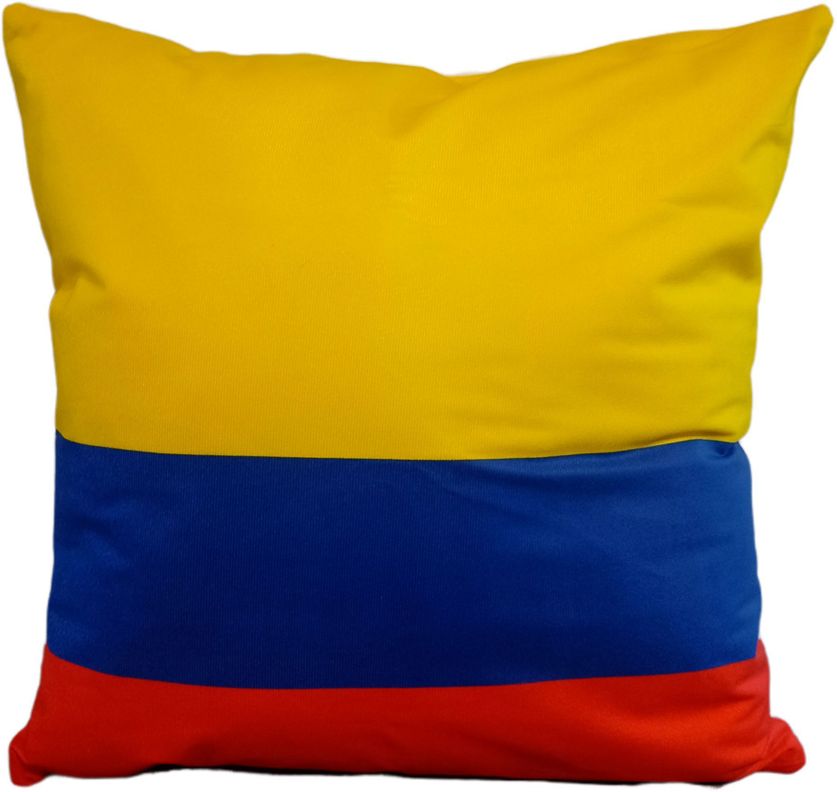 Cojín Felpa 45x45 cm De La Bandera De Colombia Extra Suave -0