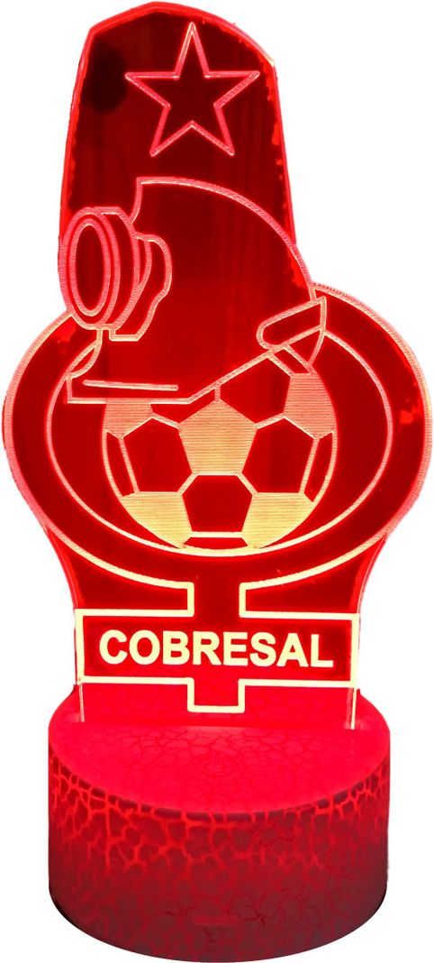 Lámpara ilusión 3D De Equipo Cobresal 7 Colores Led-0