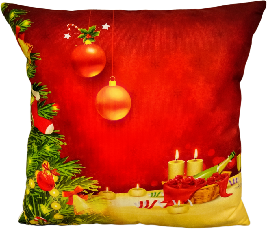 Cojín Felpa 45x45 cm De Árbol deNavidad Extra Suave -0