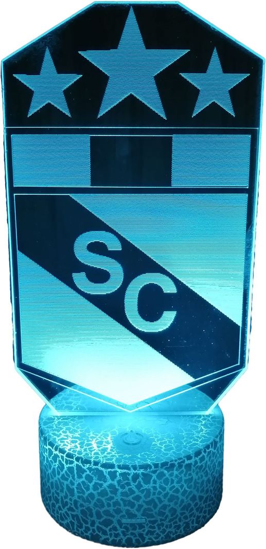 Lámpara ilusión 3D De Sporting Cristal Perú 7 Colores Led-0