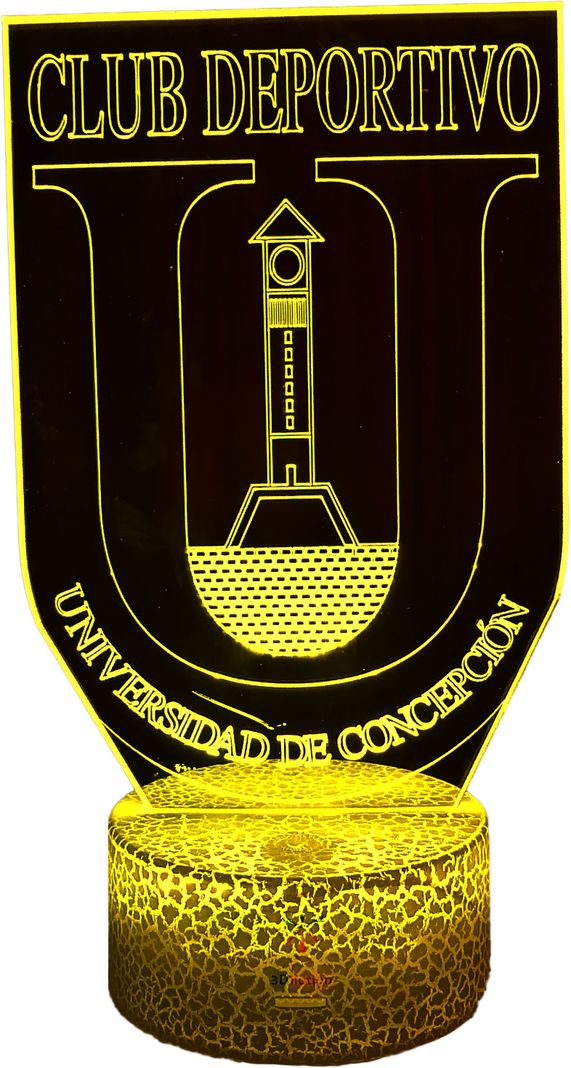 Lámpara ilusión 3D De Insignia U De Concepción 7 Colores Led-0