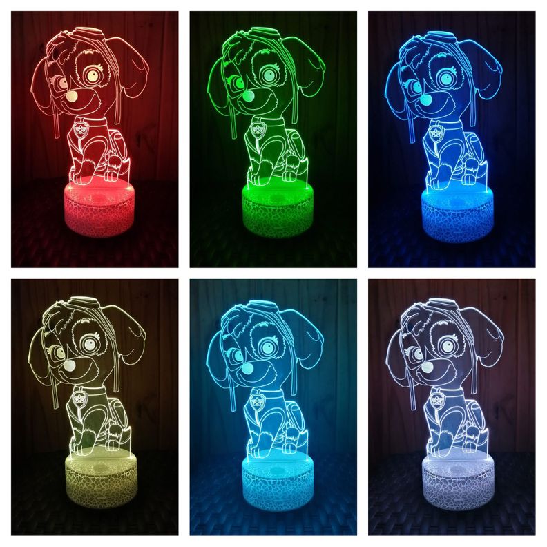Lámpara ilusión 3D De Skye 7 Colores Led-1