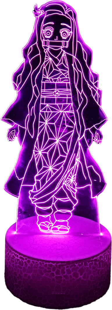 Lámpara ilusión 3D De Nezuko 7 Colores Led Integrados-0