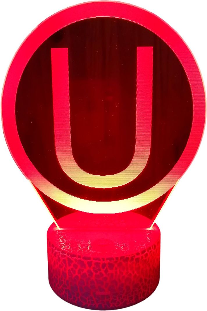 Lámpara ilusión 3D De Insignia Universitario Perú 7 colores led-0