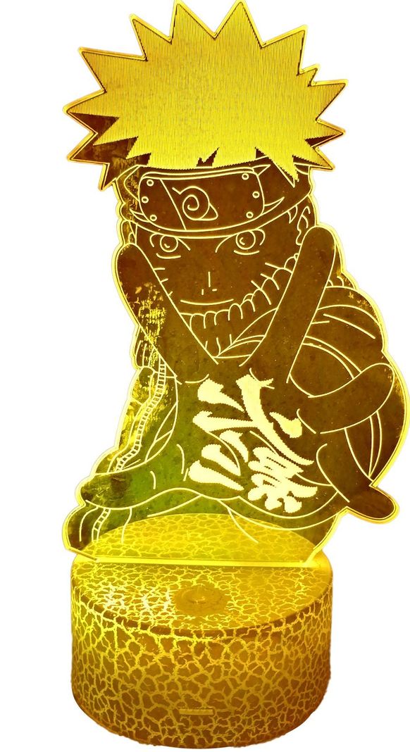Lámpara ilusión 3D De Naruto Usumaki 7 Colores Led-0