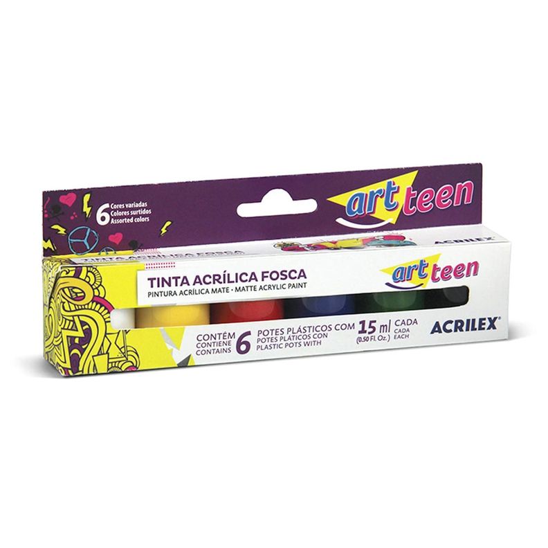 PINTURA ACRÍLICA MATE FOSCA SET 6 COLORES-0