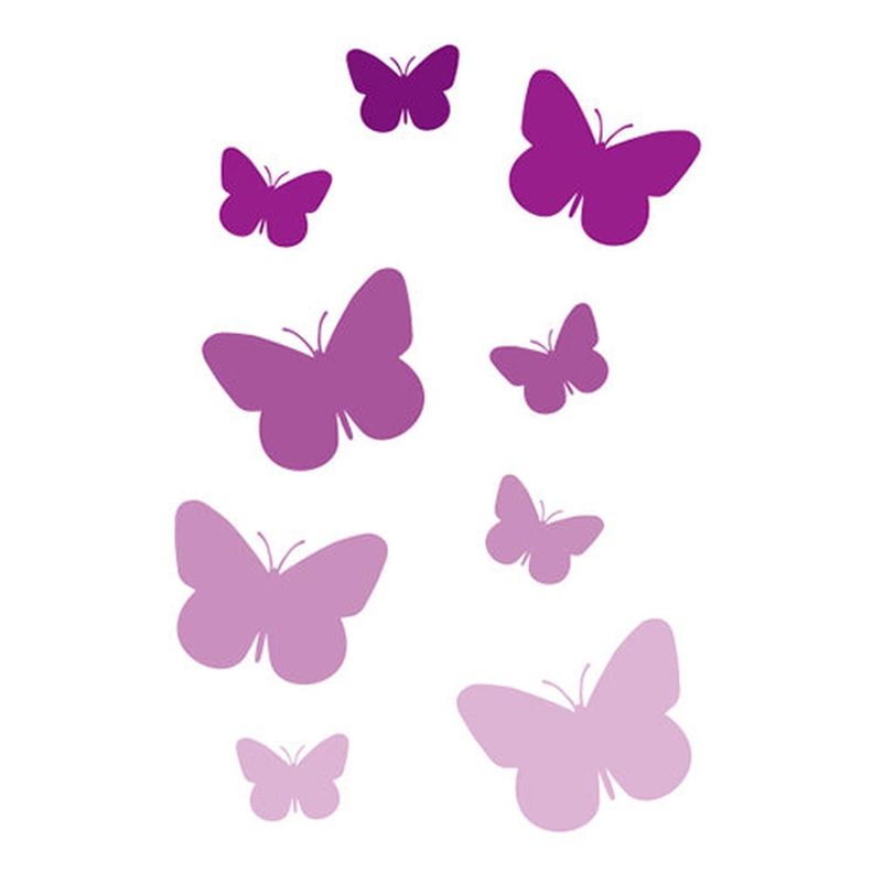 STENCIL MARIPOSAS 21X15CM Blanco